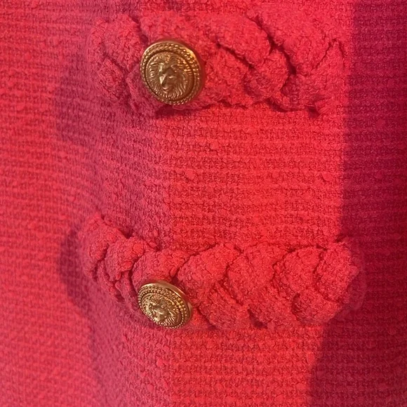 Tuckernuck NWT Hot Pink Tweed Long Sleeve Jackie Dress - Picture 10 of 11